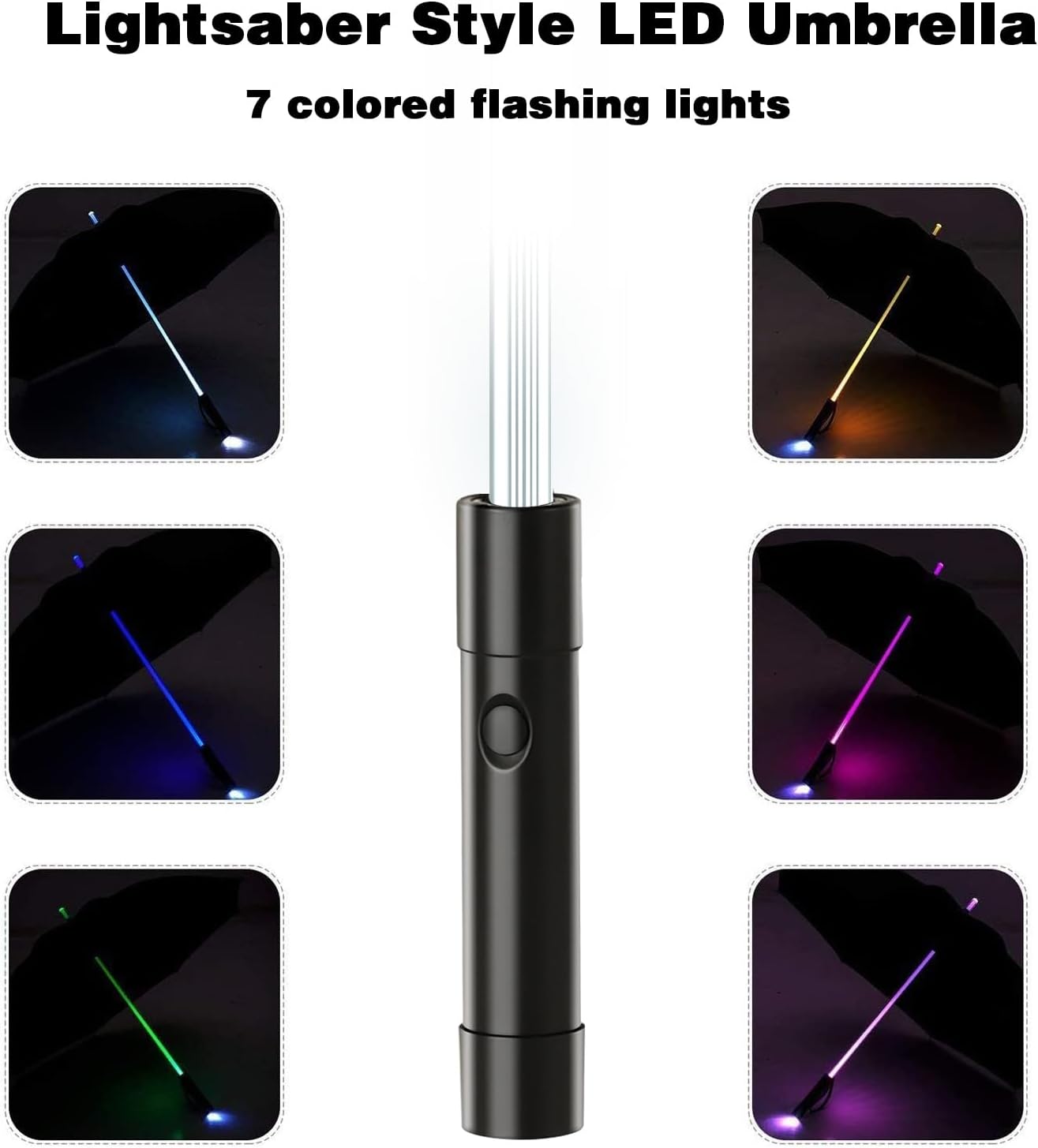 BESTKEE LED Lightsaber Umbrella with 7 Color Modes