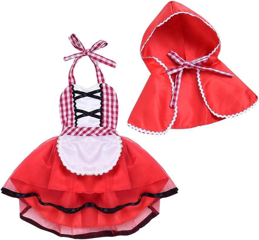 OwlFay Toddler Little Red Riding Hood Costume Set