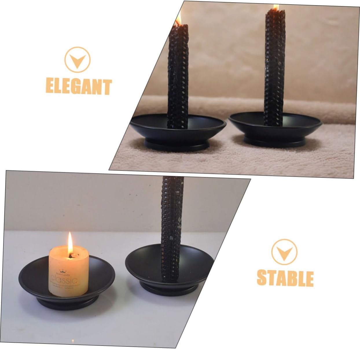 Gothic Metal Candlestick Holder for Centerpiece
