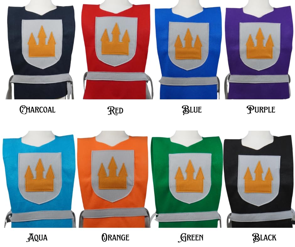 Medieval Knight Purple Tunic Costume for Kids and Teens