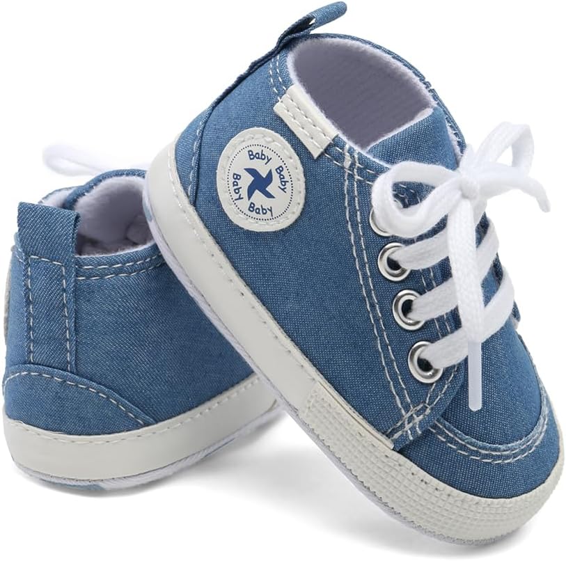 BEIDI Baby Girls Boys High Top Canvas Sneaker