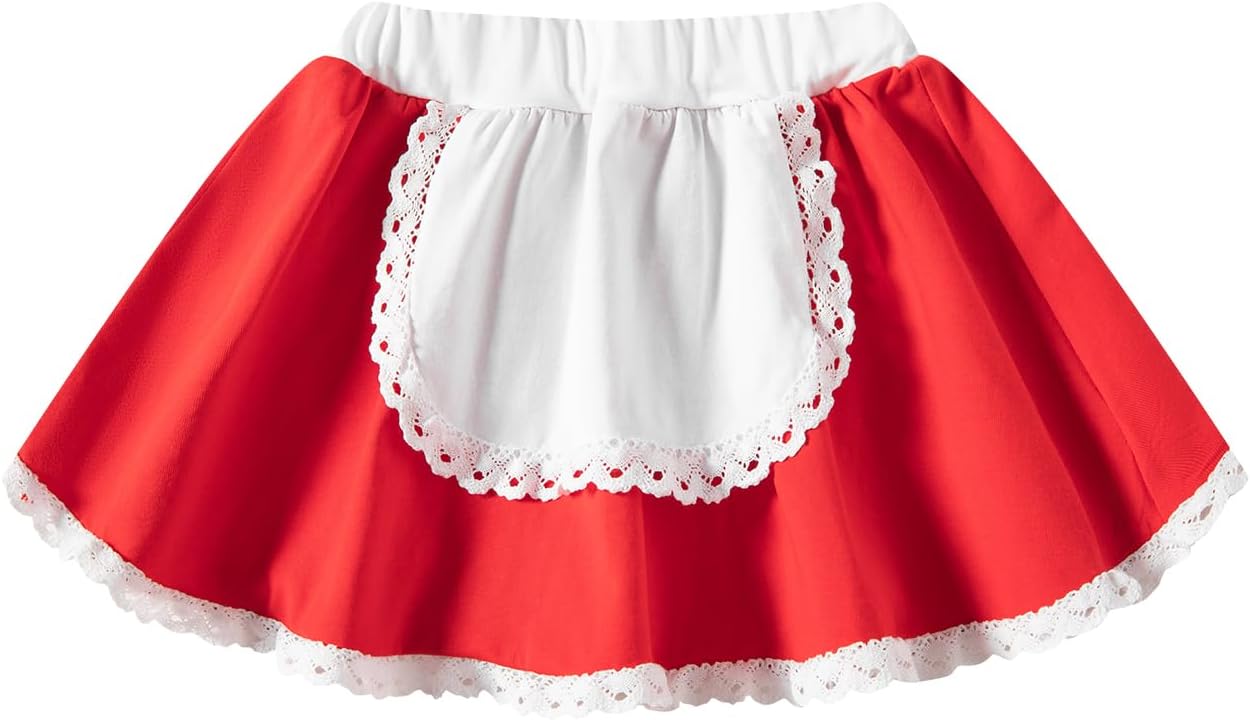 WENSIVIA Baby Girl Halloween Red Riding Hood Costume Set