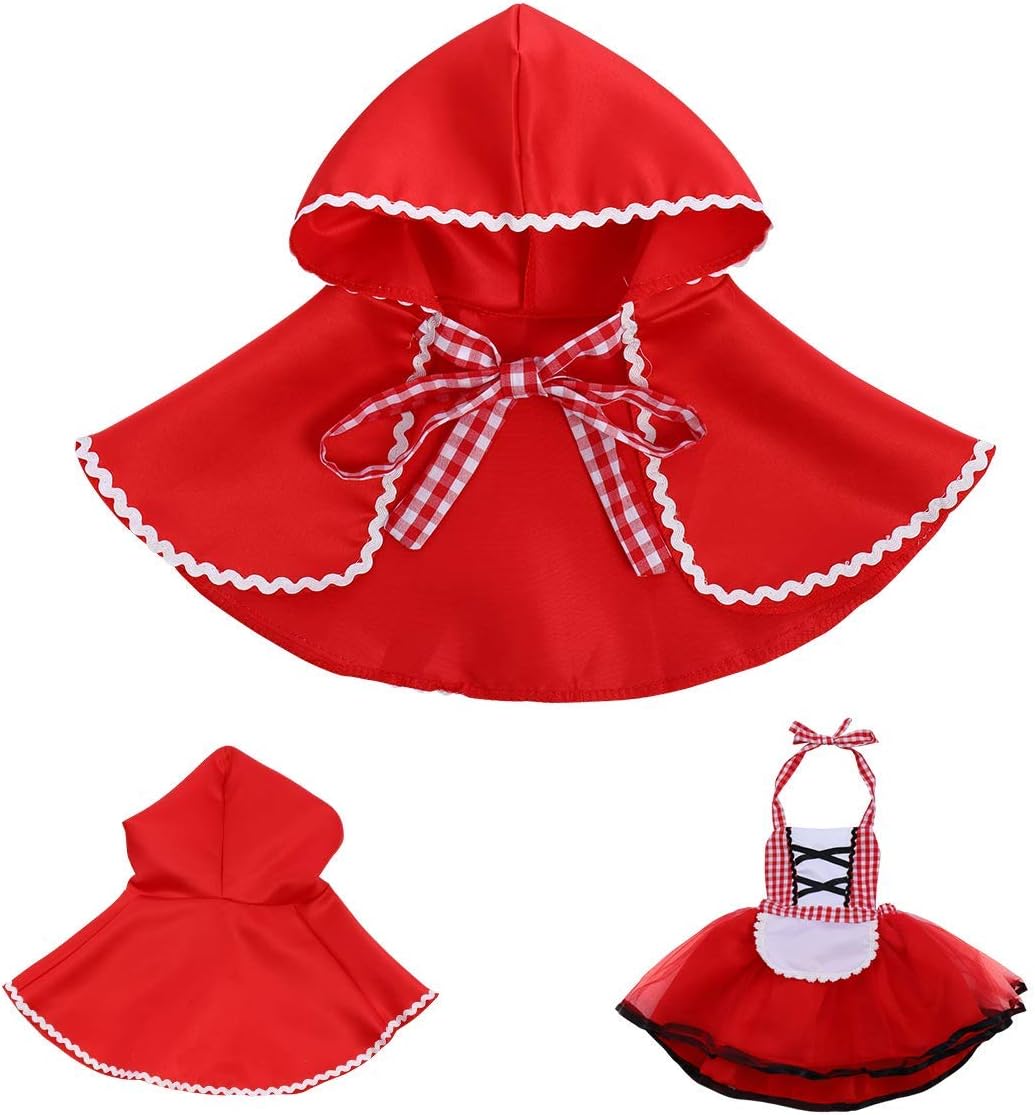 OBEEII Little Red Riding Hood Halloween Costume for Baby Girls 1