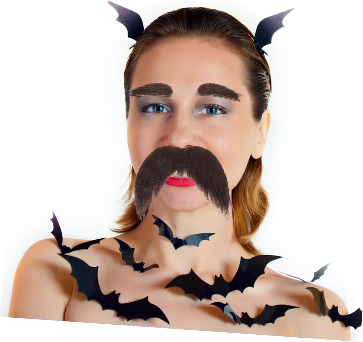 BESPORTBLE 1Set Old Man Fake Mustache and Eyebrows for Halloween