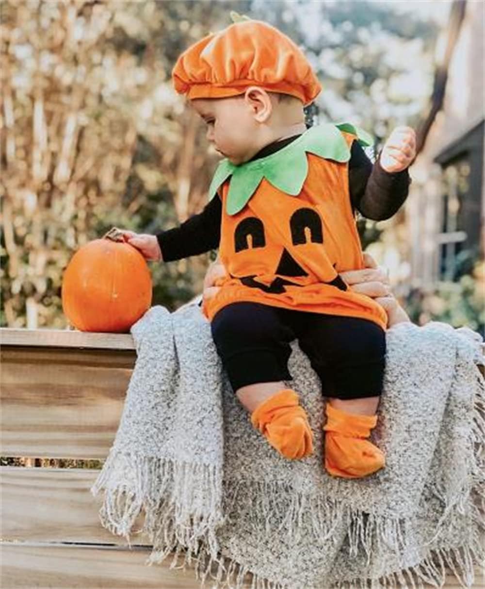 Oneflow Newborn Toddler Halloween Pumpkin Costume Set