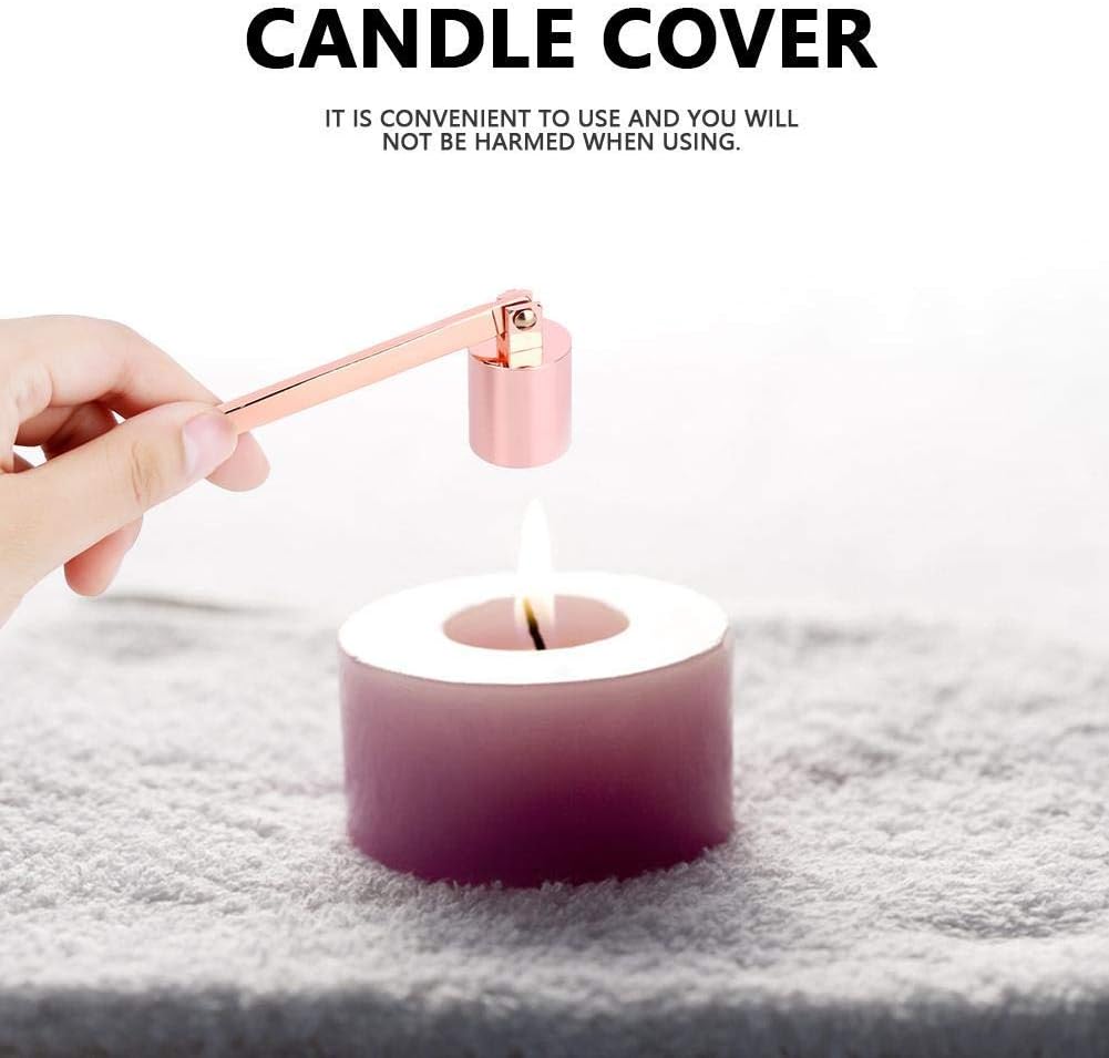 MUXSAM Rose Gold Candle Snuffer with Long Handle 1