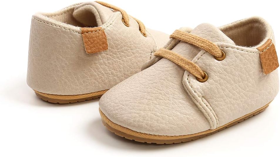 SOFMUO Baby Oxford Sneakers with Anti-Slip Sole