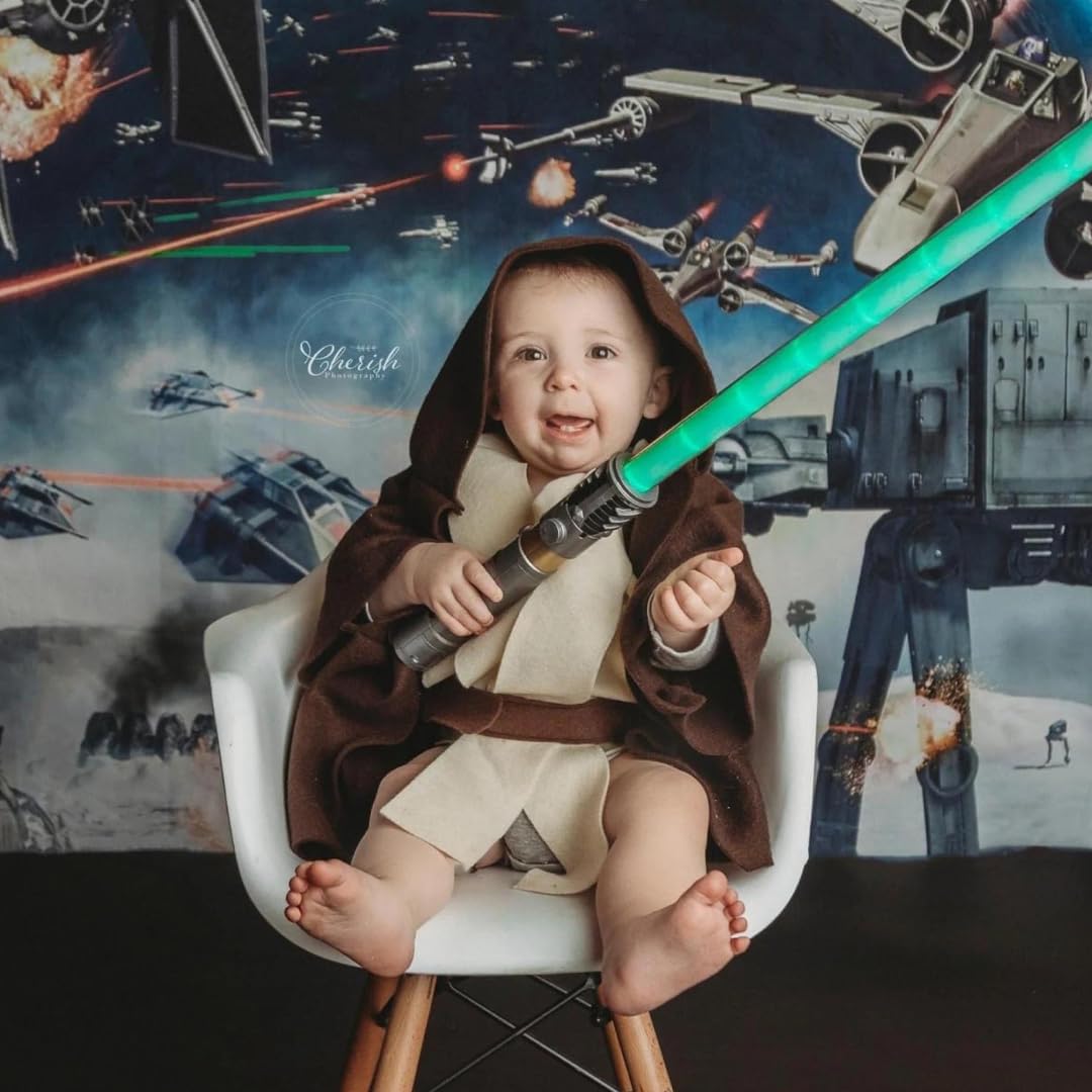 Deluxe Galaxy Wars Brown Robe Costume for Kids and Adults