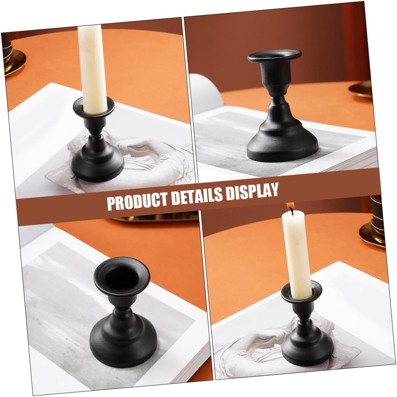 STOBAZA Retro Metal Candlestick Holder for Home Decor 1