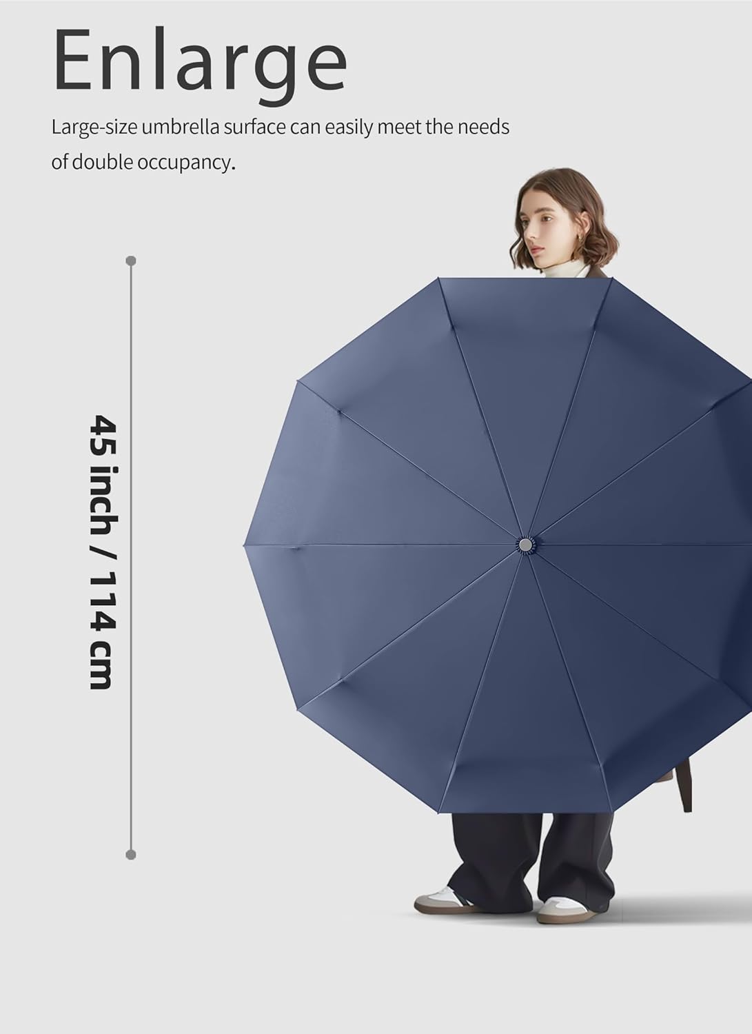 Rain Cats Extra Large 46 Inch Folding Umbrella