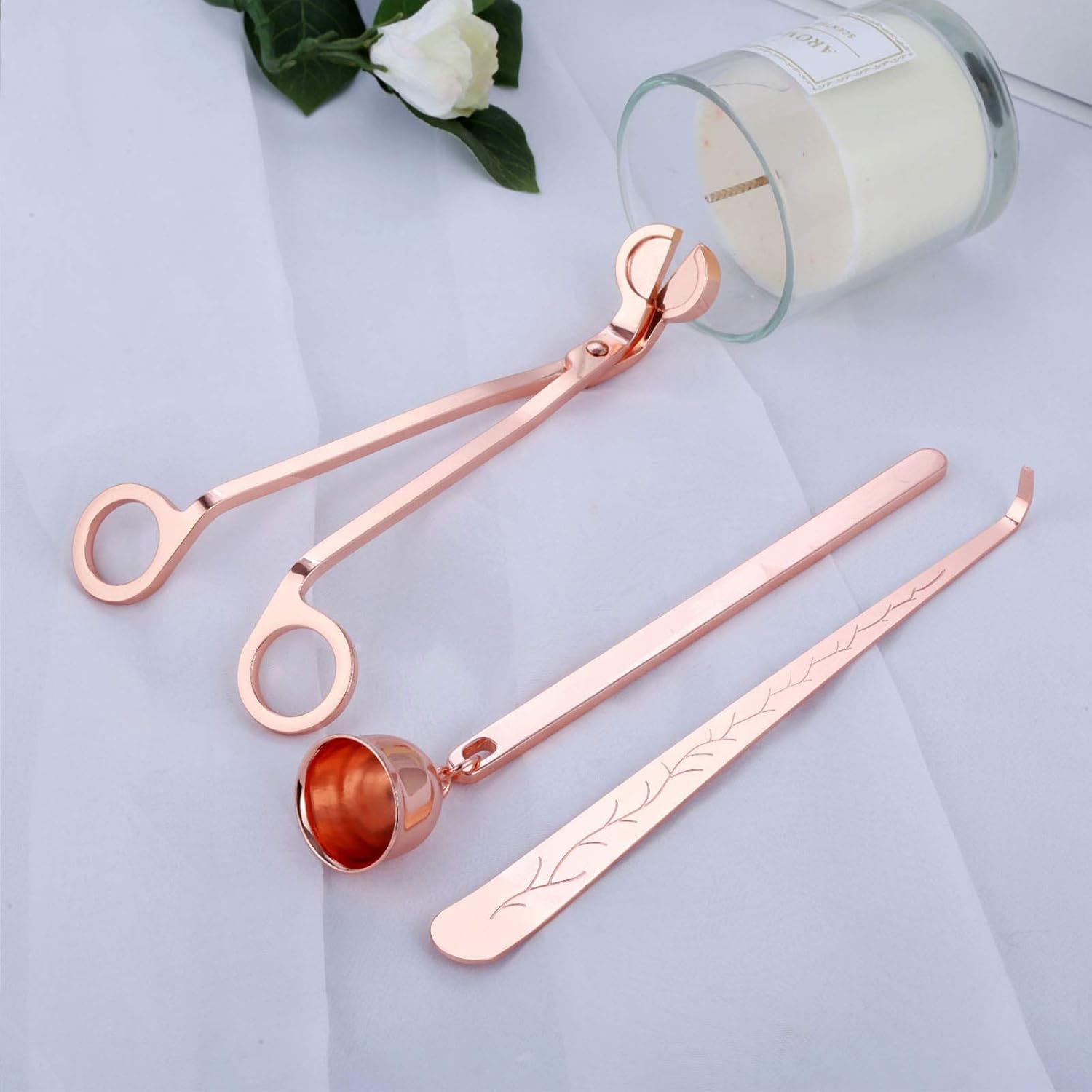 MUXSAM 3 in 1 Candle Snuffer Set Rose Gold 1
