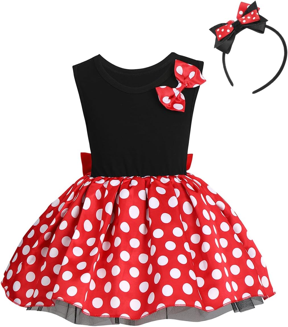 IBTOM CASTLE Baby Girl Polka Dots Princess Costume