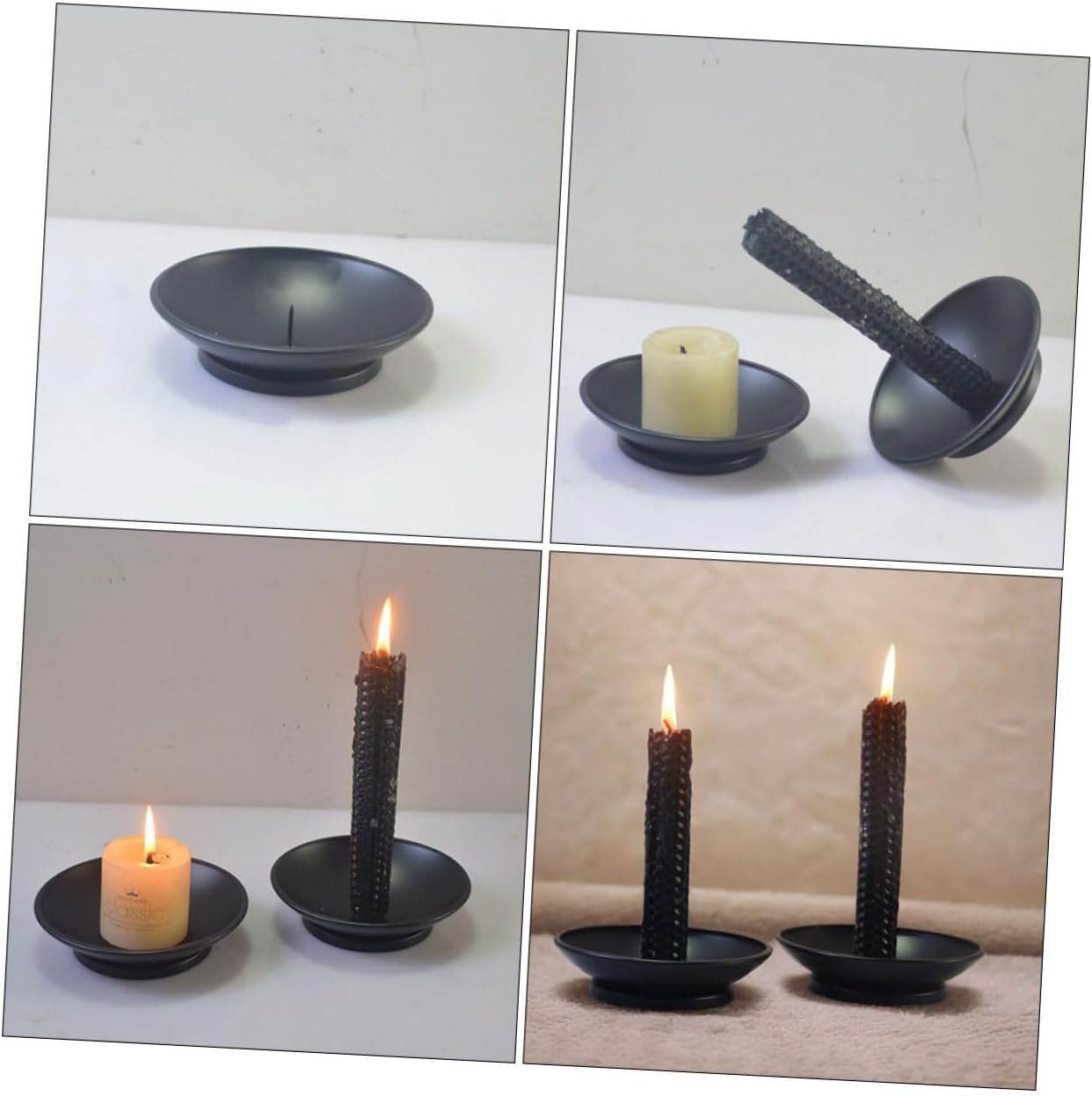 GOOHOCHY Rustproof Gothic Candlestick Holders Set 1