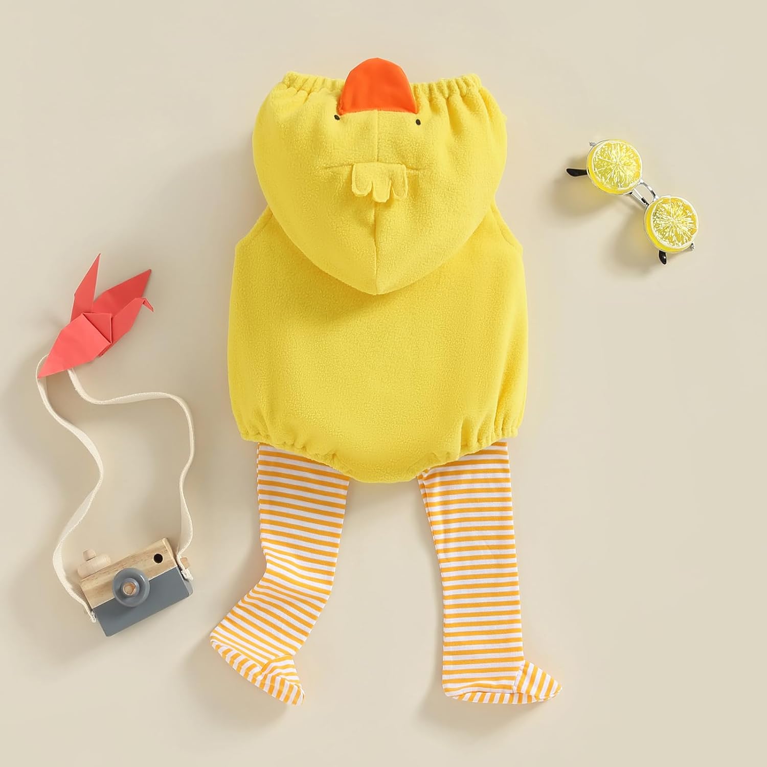 Madjtlqy Halloween Flamingo Costume Romper for Toddler Babies