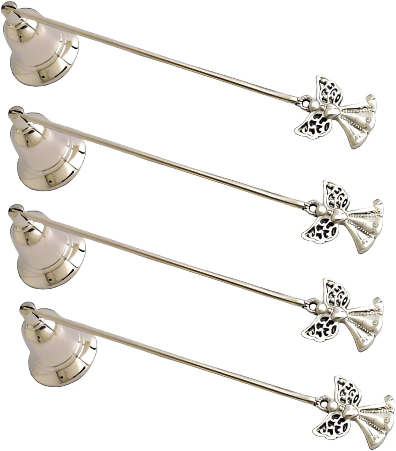 Silver 9 Inch Angel Candlesnuffer Set of 4