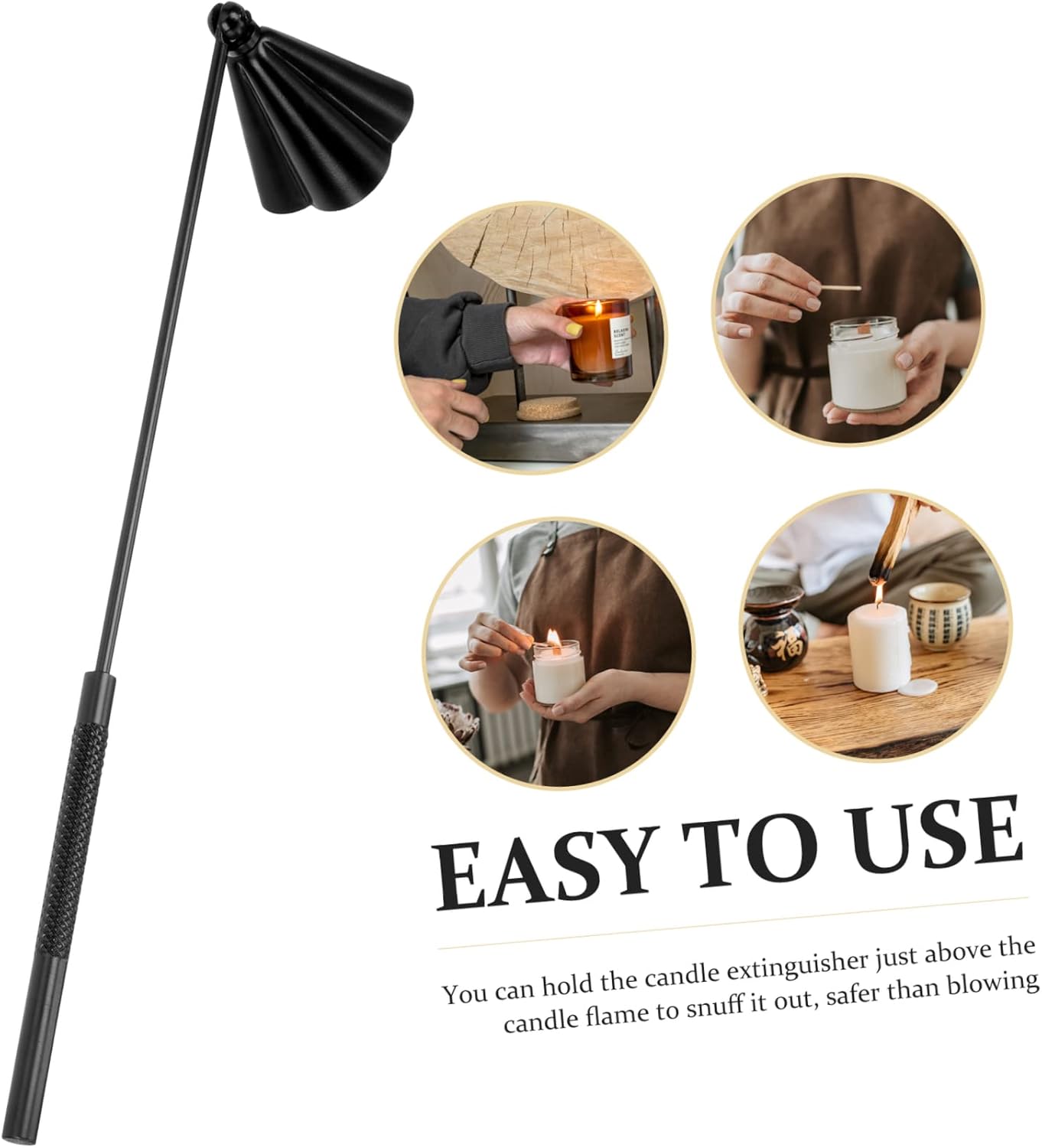 Angoily Elegant Candle Snuffer with Long Handle