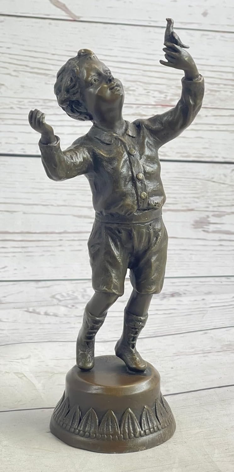 European Bronze Baby Boy Book End Art Deco Figure
