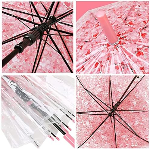 Cherry Blossom Transparent Bubble Umbrella for Kids Adults