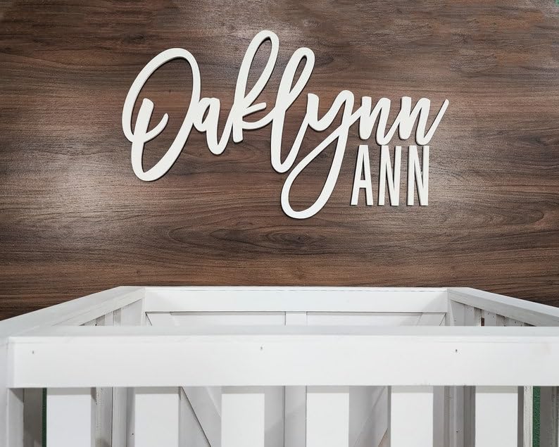 Custom Nursery Name Sign with First Middle Name