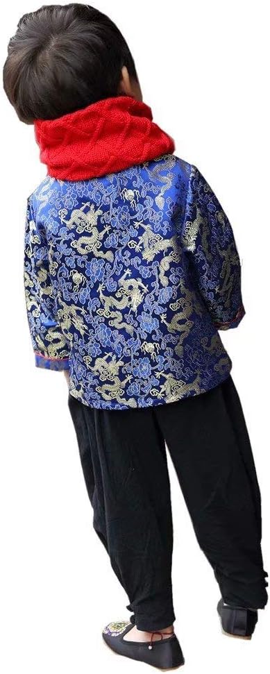 Little Boys Dragon Tang Coat Long Sleeve for Festival