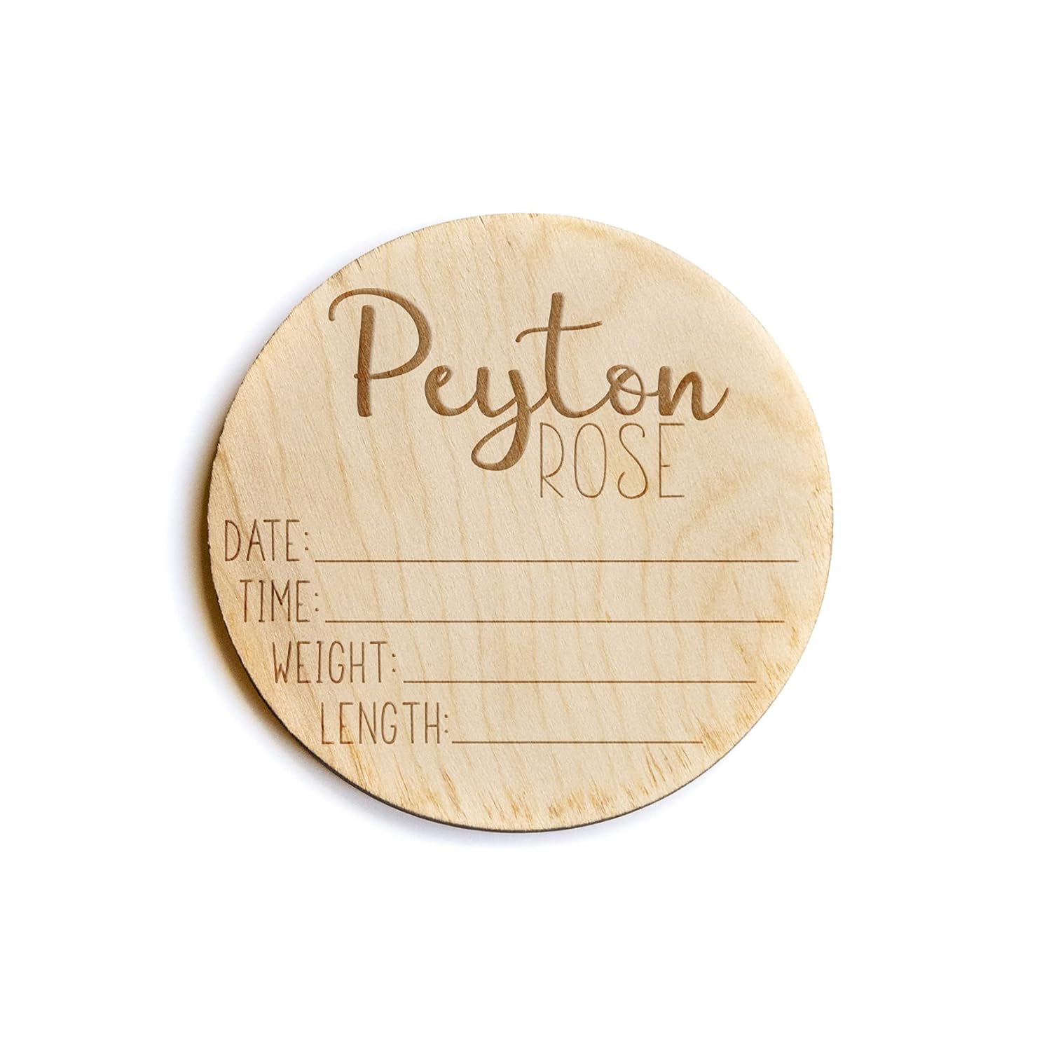 Glimmer Designs Newborn Announcement Sign - 4 Inch Circle 1