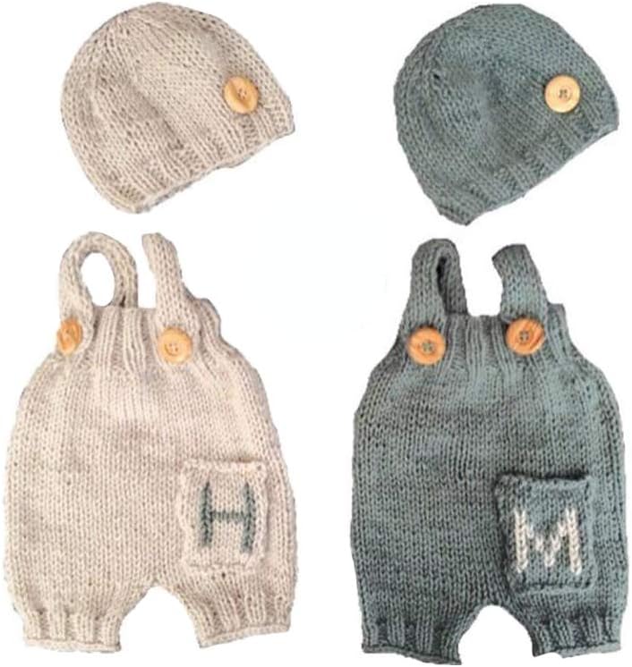 CUTEBBPHOTO Newborn Baby Photo Knit Outfit Set