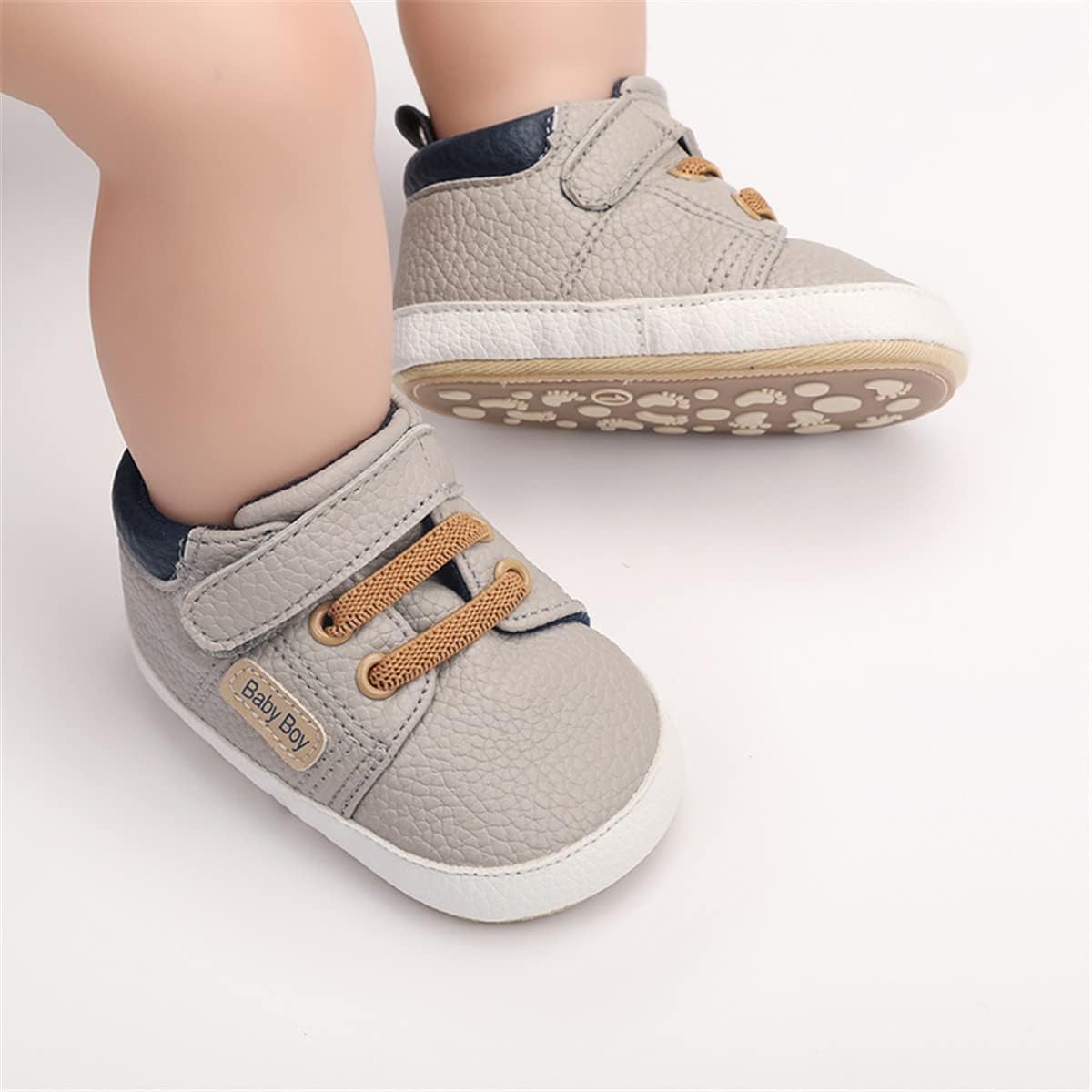 HsdsBebe Baby Cartoon Slippers with Rubber Sole