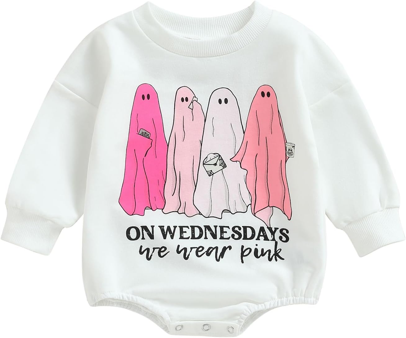 Hoanselay Halloween Baby Romper Ghost Print Onesie