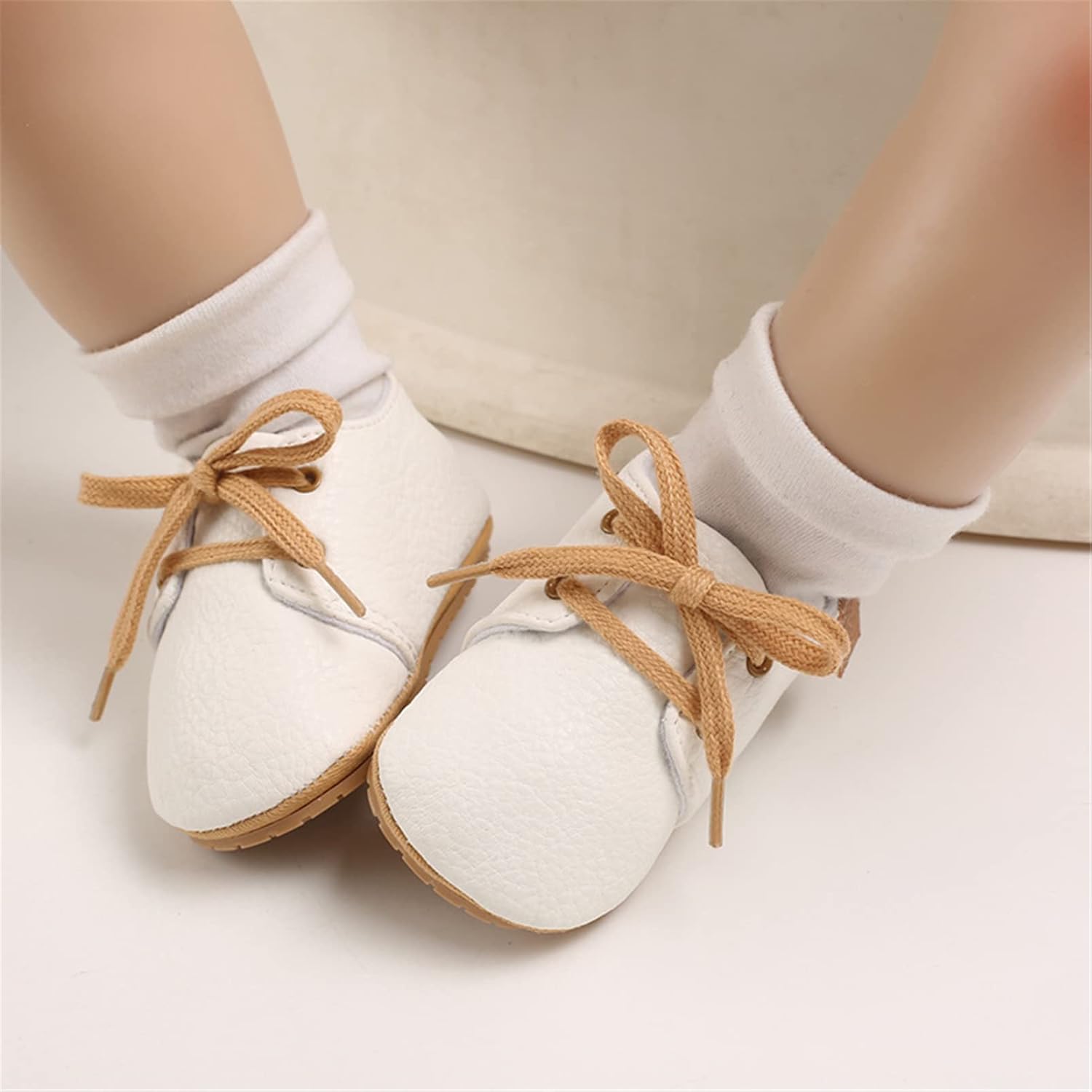 WILLFUN Baby PU Leather Shoes with Soft Rubber Sole