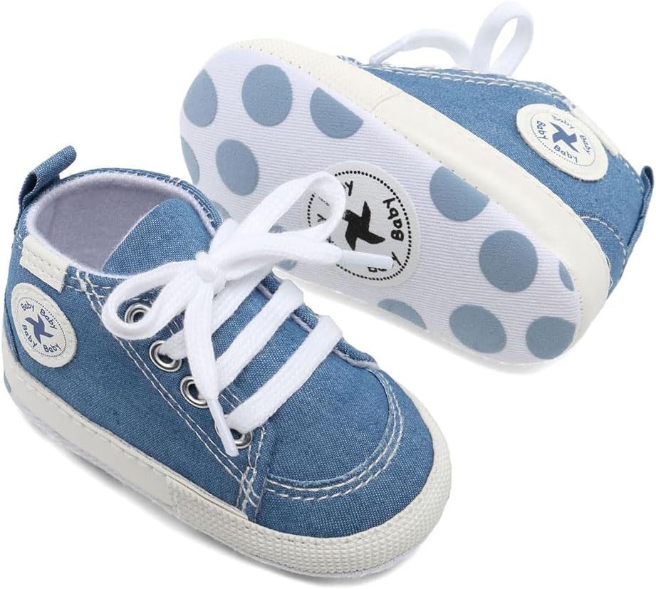 BEIDI Baby Girls Boys High Top Canvas Sneaker