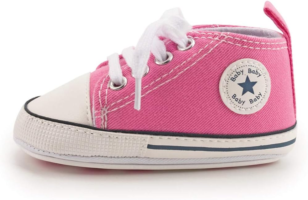 KIDSUN Soft Sole Canvas Sneakers for Newborns and Toddlers