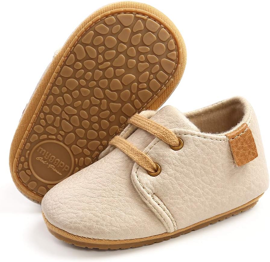 SOFMUO Baby Oxford Sneakers with Anti-Slip Sole