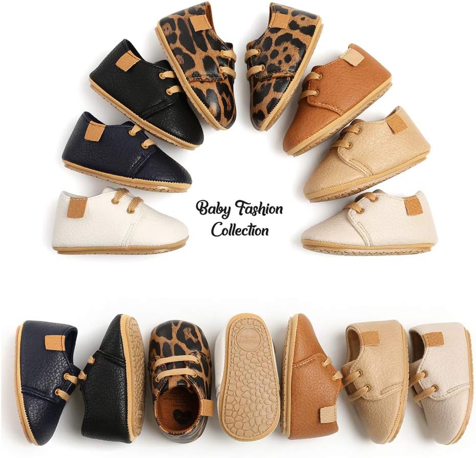 SOFMUO Baby Oxford Sneakers with Anti-Slip Sole