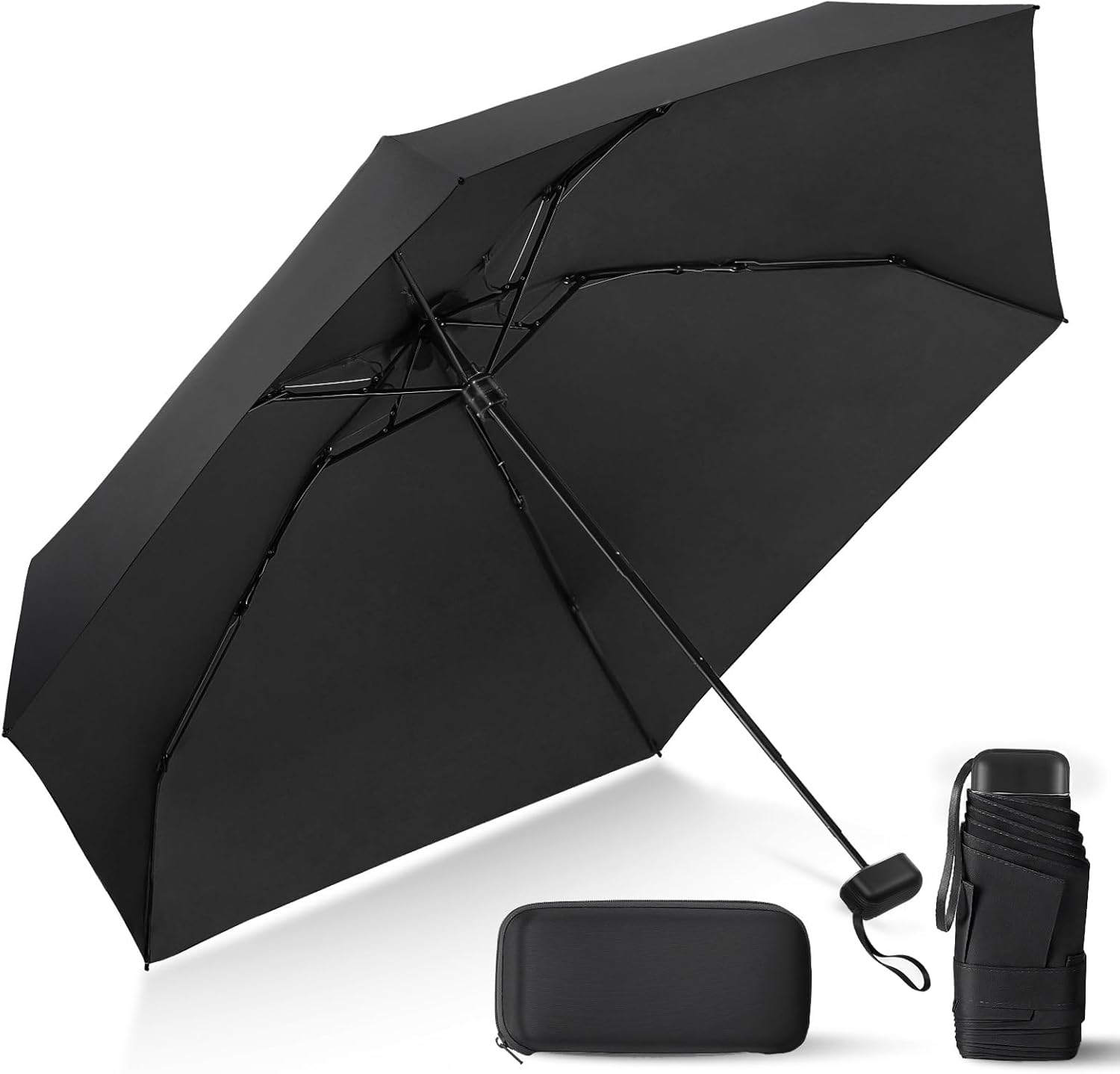 LEAGERA Compact Travel Umbrella with Case - Mini Umbrella for Purse