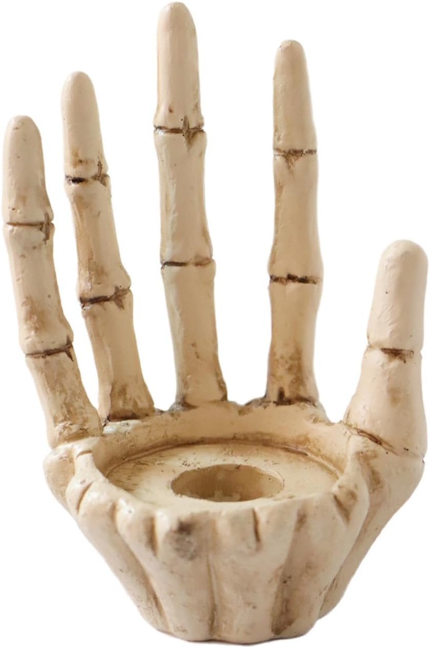 Halloween Skeleton Hand Candle Holder Resin Decor