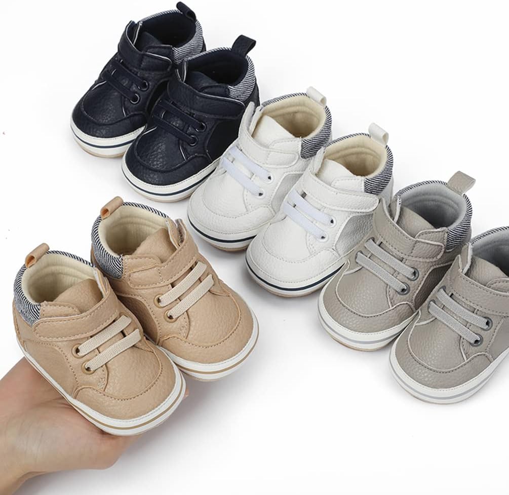 SABATUTU Baby Boys Girls Pre-Walking Sneakers with Anti-Slip Rubber Sole