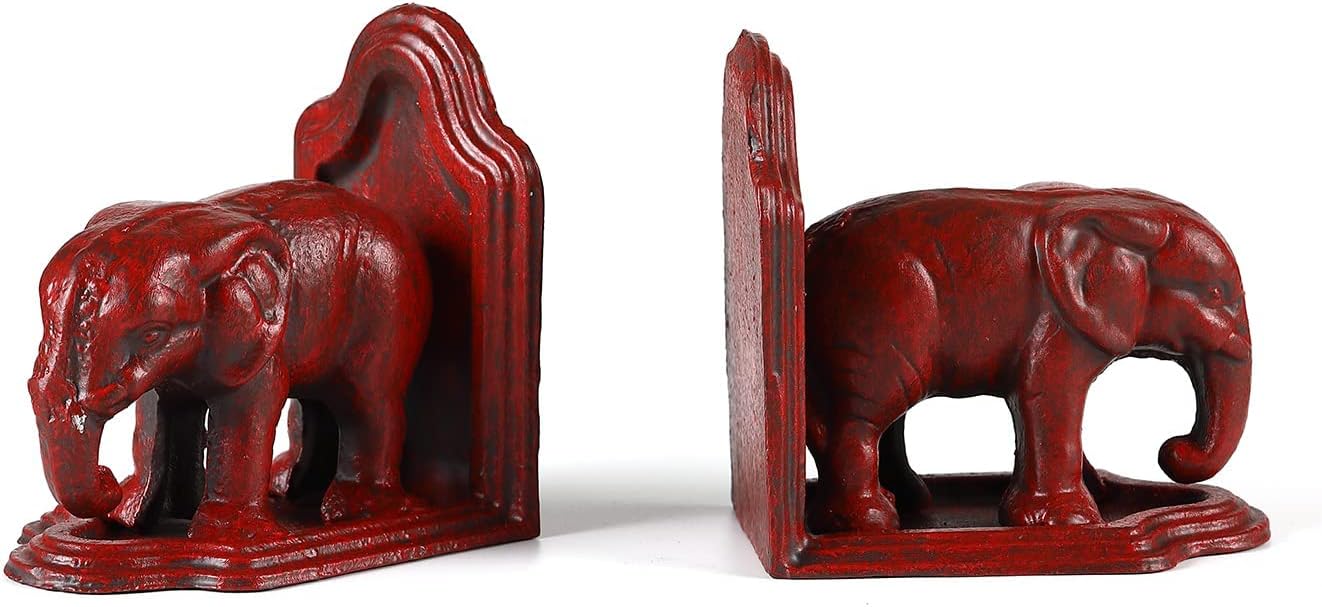 Retrome Elephant Book Ends for Shelves and Book Displays