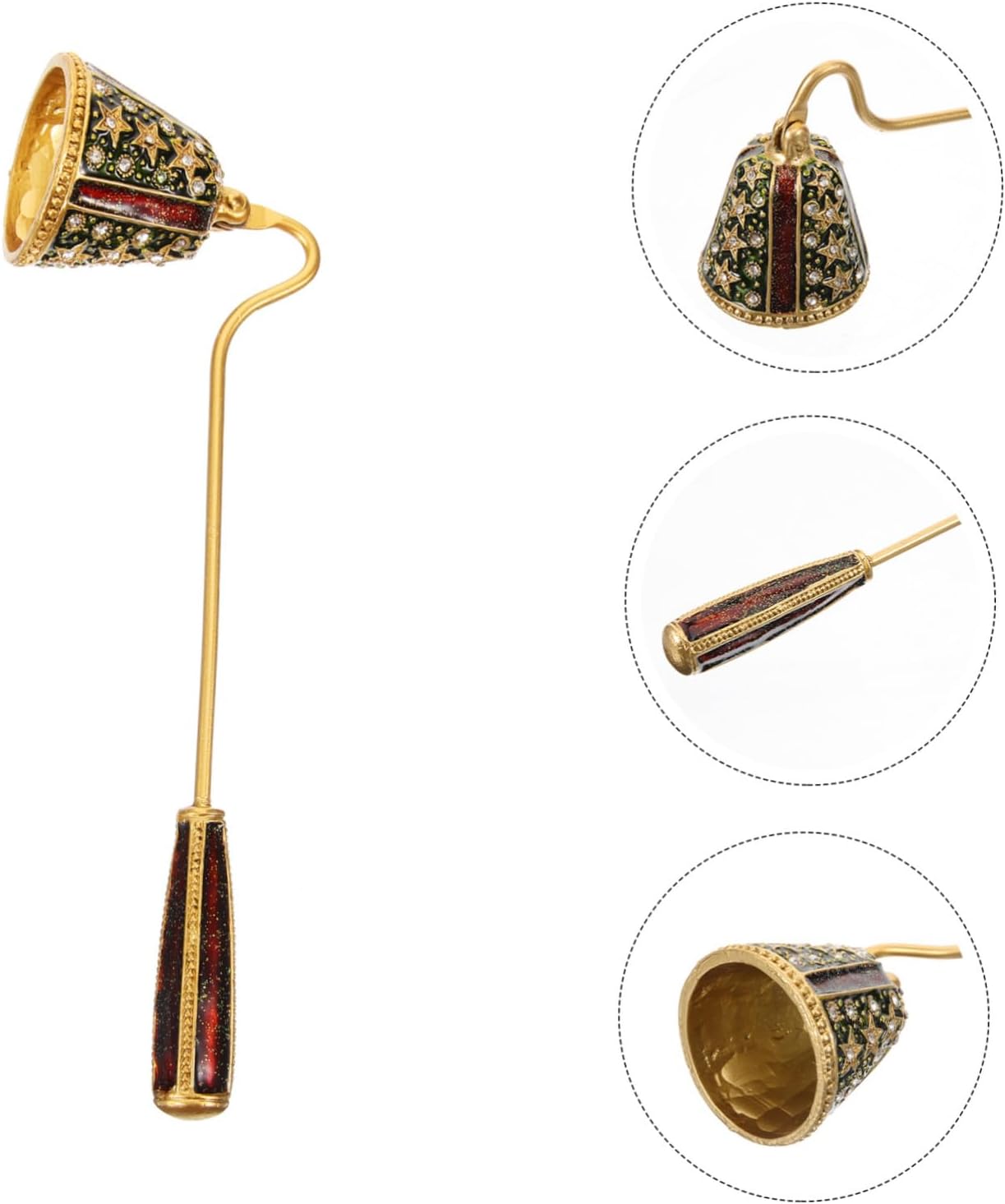 Alipis Star Design Rhinestone Candle Snuffer