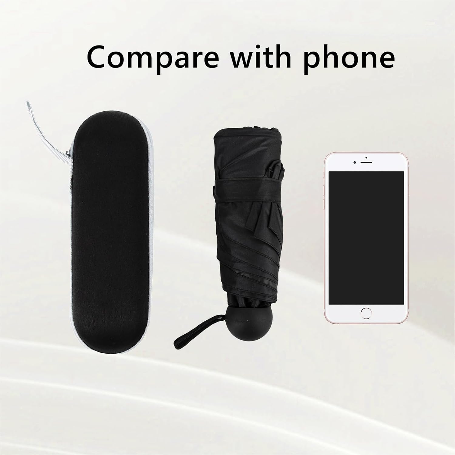 TopTie Compact Mini Umbrella for Purse Travel Folding Sun Rain Umbrella