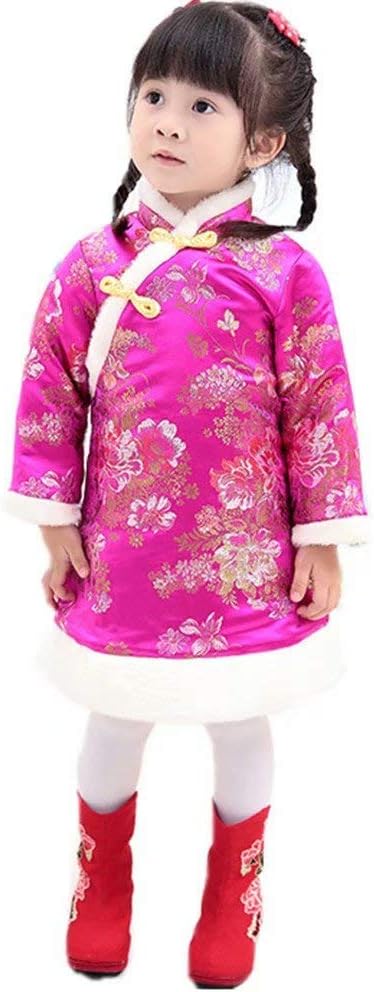 Baby Girls Qipao Dress Traditional Chinese Cheongsam Costume for New Year