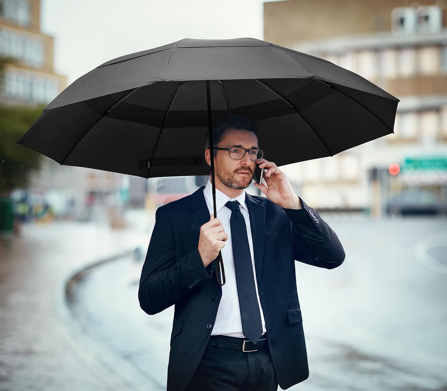 G4Free 46 Inch Windproof Travel Umbrella with Auto Open Close
