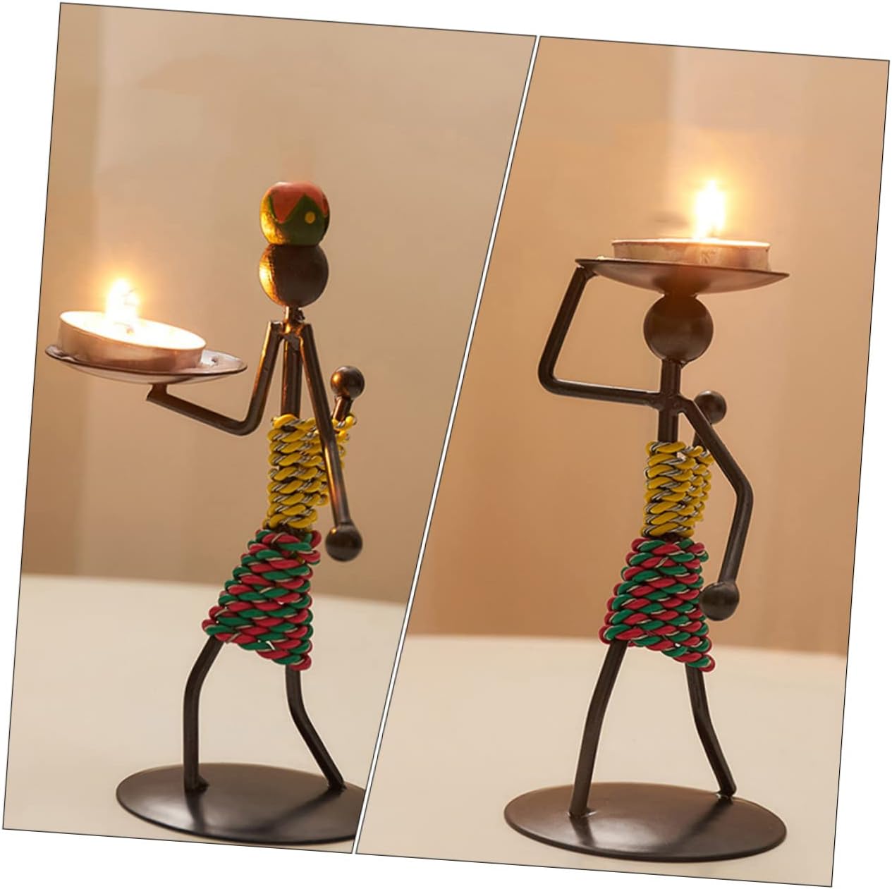 PRETYZOOM 3-Pack Gothic Candlestick Retro Decor