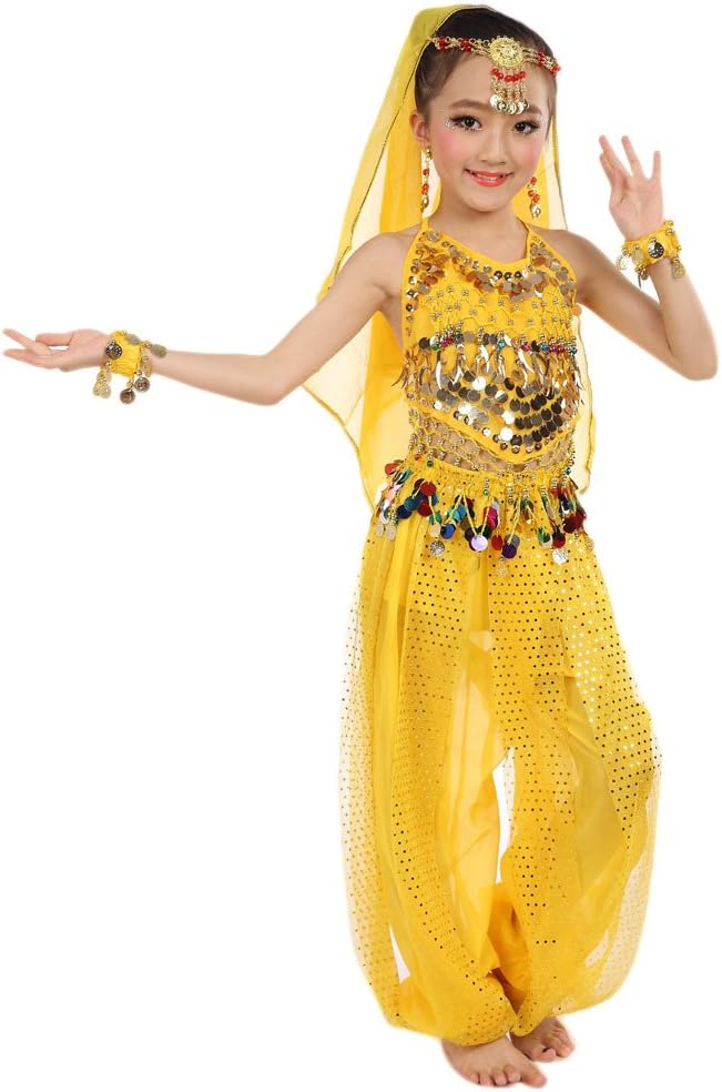 Girls Dance Outfit Handmade Chiffon Top and Pants Set 1