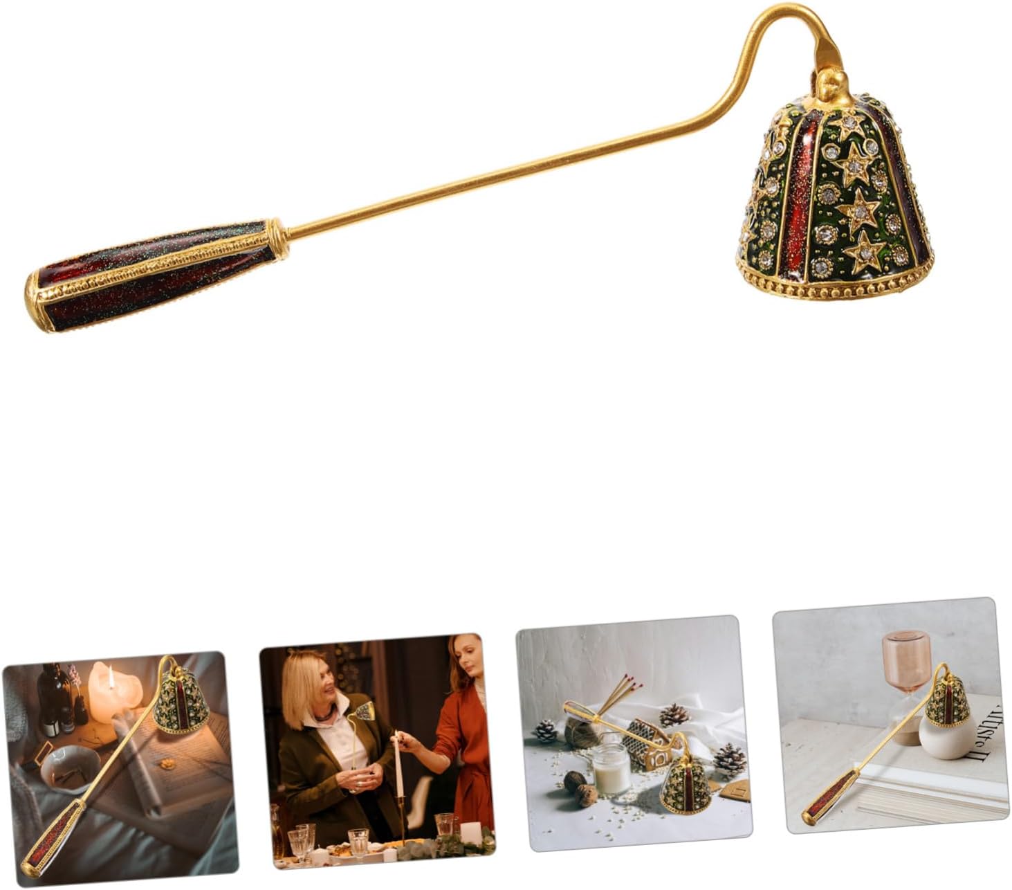 Alipis Star Design Rhinestone Candle Snuffer