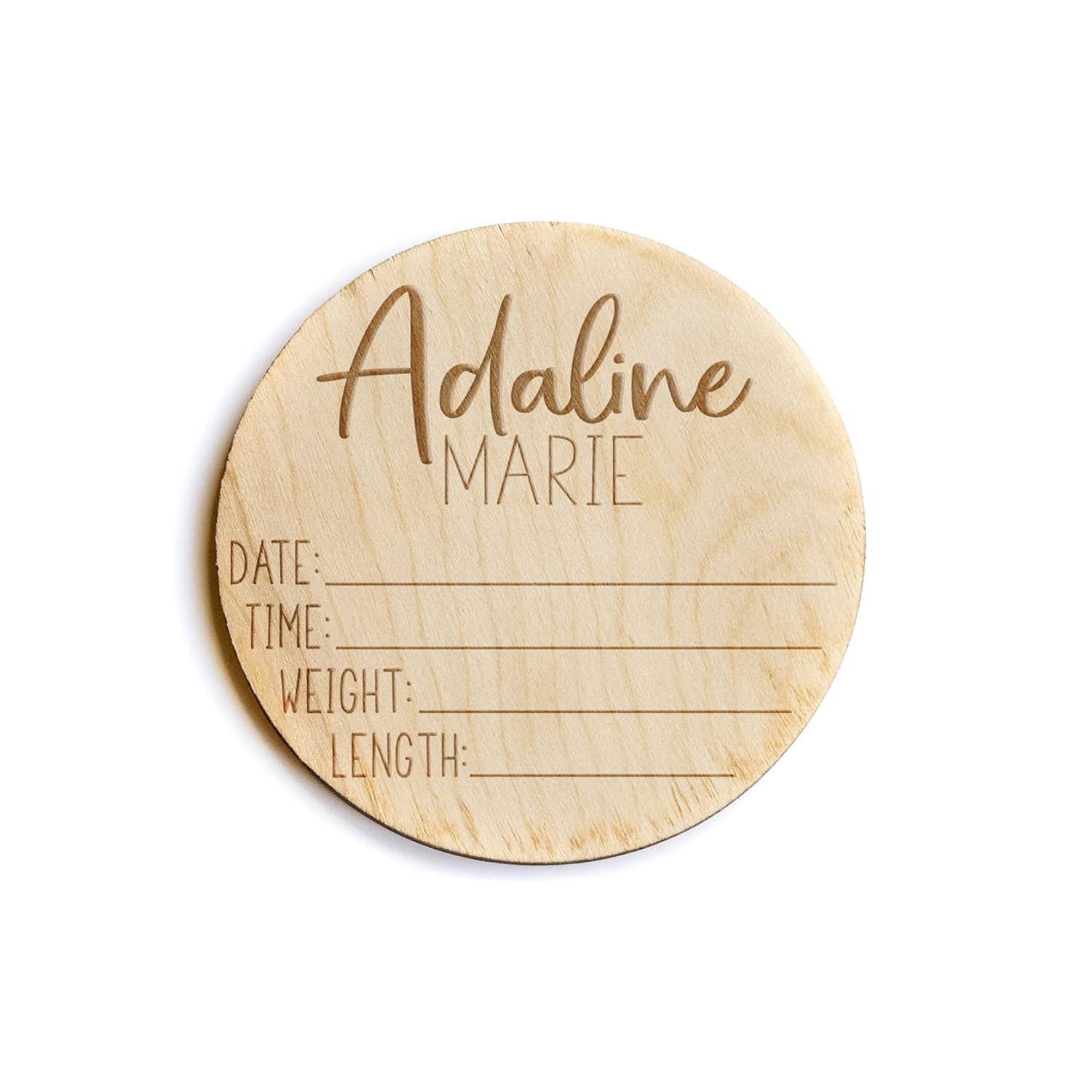 Newborn Announcement Sign - Baby Name Board for Hospital