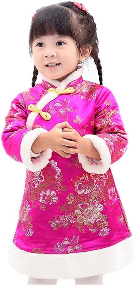Baby Girls Qipao Dress Traditional Chinese Cheongsam Costume for New Year