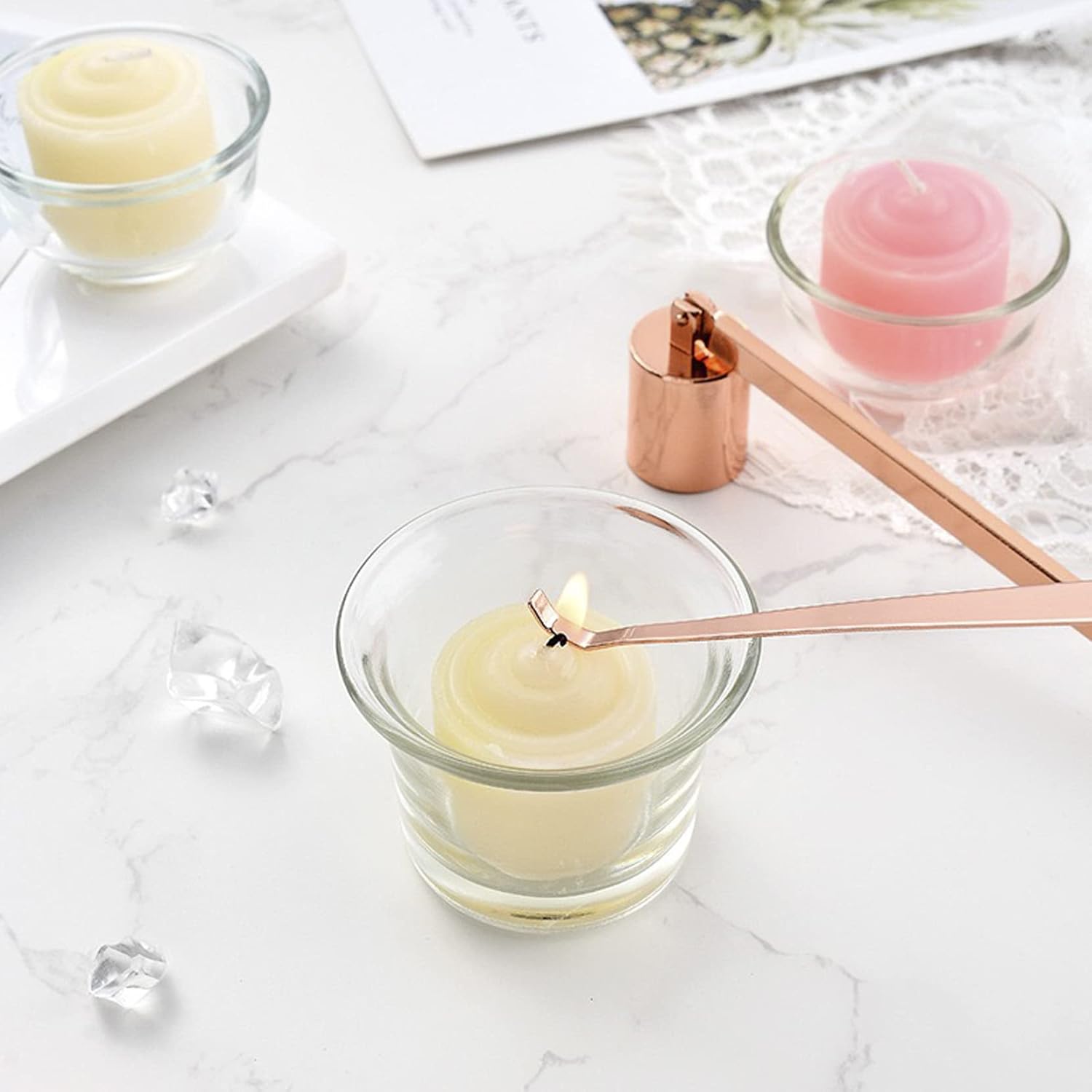 Lemonadeus 3 in 1 Candle Tool Set Rosegold