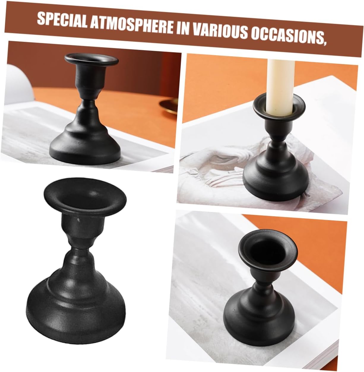 STOBAZA Retro Metal Candlestick Holder for Home Decor 1