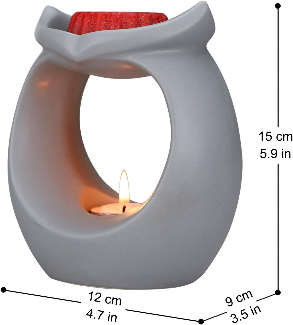 STAR MOON Owl Tealight Wax Warmer with Aromatherapy