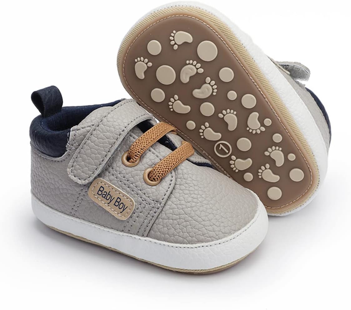 HsdsBebe Baby Cartoon Slippers with Rubber Sole